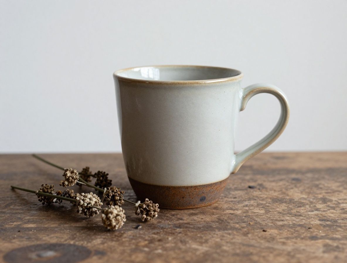 Keramická miska s bylinkovým čajom a sušenými kvetmi harmančeka a levandule na rustikálnom drevenom stole pri okne